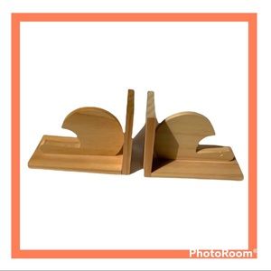 2/$30 Wooden Helmet Bookends Assembled